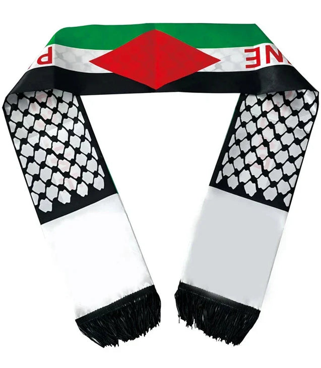 14*130cm Palestine Scarf  Printing Satin Palestinian National Day Scarves Palestine Shawl Country freepalstine