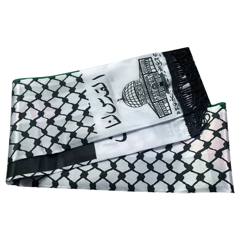 14*130cm Palestine Scarf  Printing Satin Palestinian National Day Scarves Palestine Shawl Country freepalstine