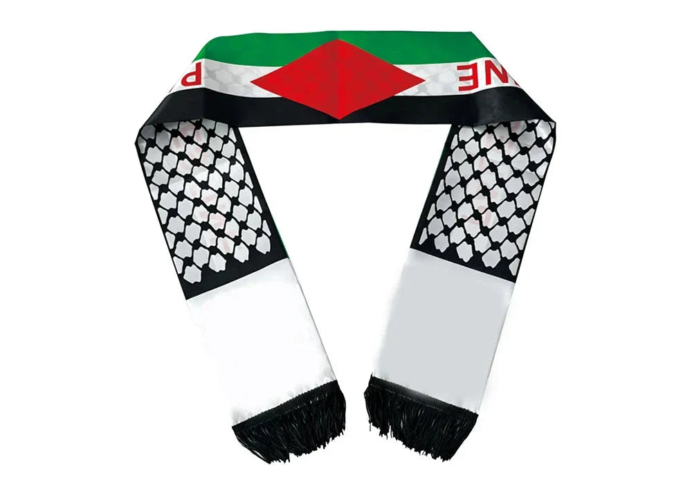 14*130cm Palestine Scarf  Printing Satin Palestinian National Day Scarves Palestine Shawl Country freepalstine