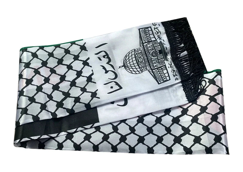 14*130cm Palestine Scarf  Printing Satin Palestinian National Day Scarves Palestine Shawl Country freepalstine